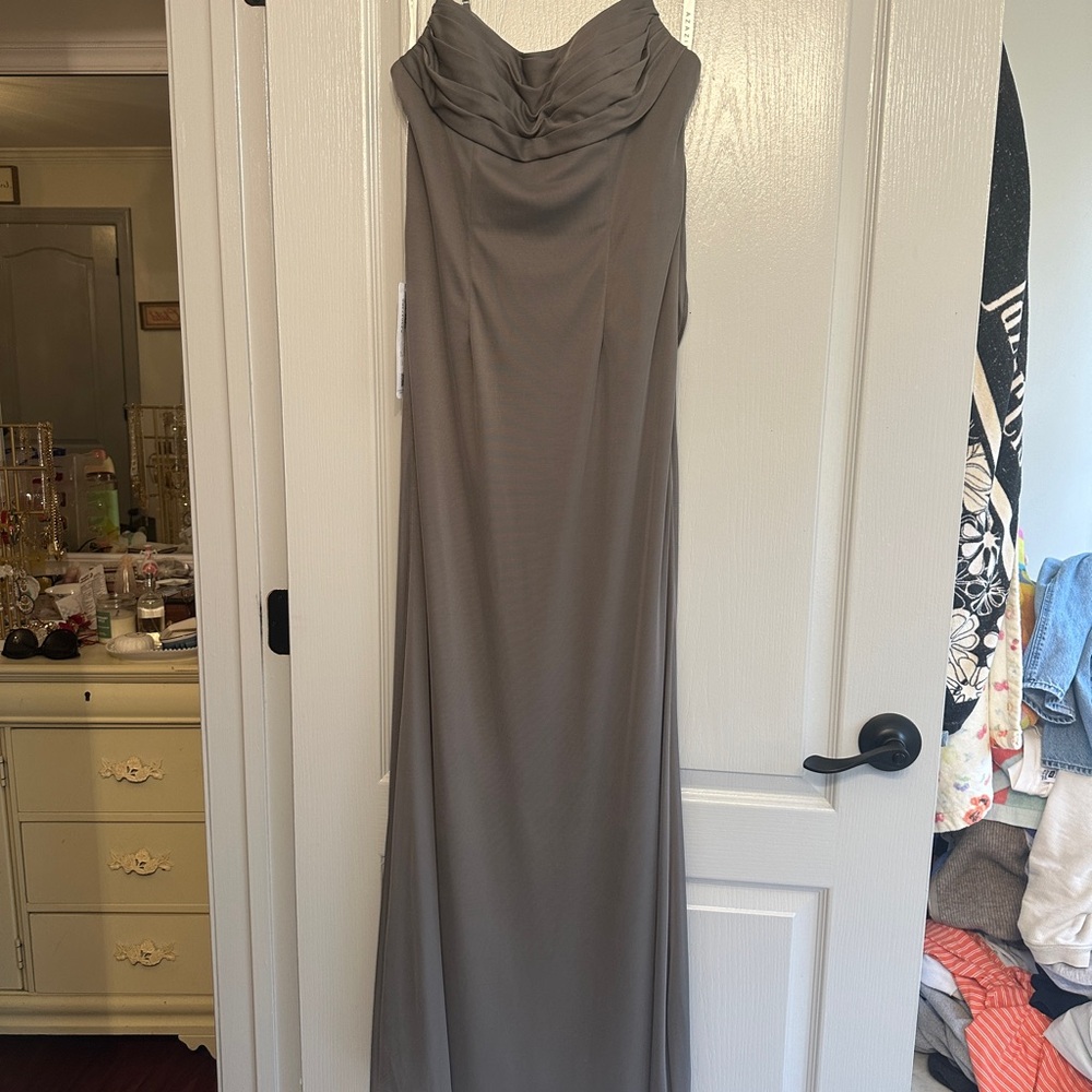 Gray Azazie Bridesmaids Dress
